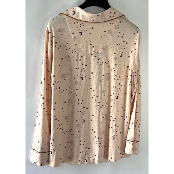 Soma Cool Nights Pajama Top Sz L‎ Starlight Mini Porcelain Celestial Whimsy NEW - Picture 7 of 10